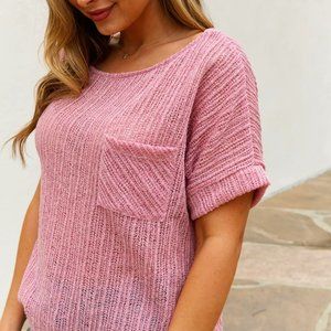 e.Luna - Made in USA - Full size knit short sleeve top - SHIPS IN 24 HOURS